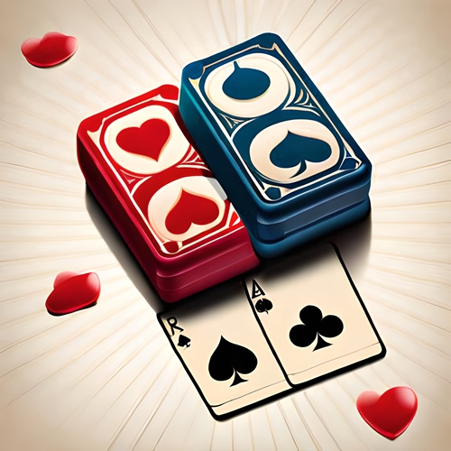 Deux jeux de cartes empilés